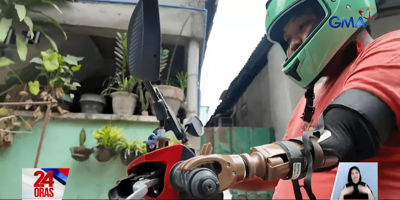 Delivery rider in Cavite receives arm, hand prosthesis from GMA Kapuso Foundation, LN-4 Foundation