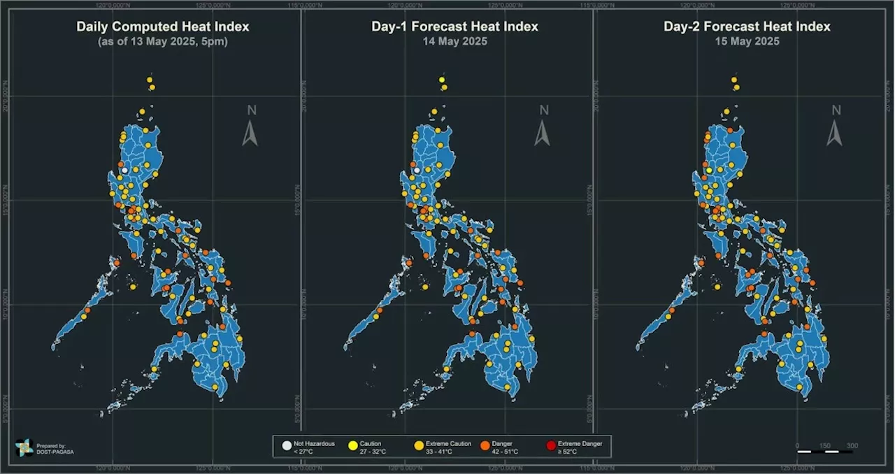 22 areas may experience ‘danger’ level heat index on May 14