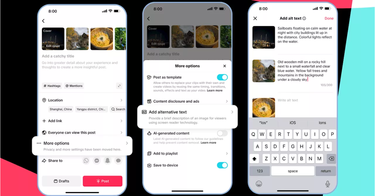 TikTok is using AI-generated alt text to describe photos