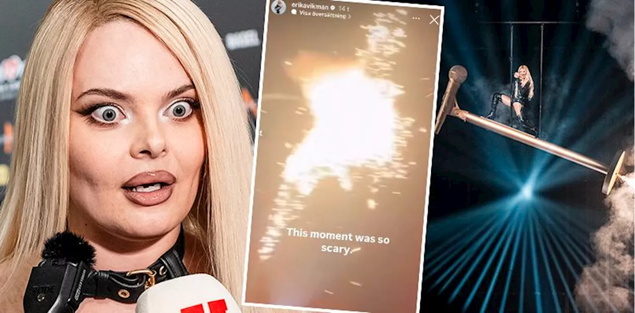 Finska Erika Vikmans skräck under Eurovision – hög smäll och krutlukt