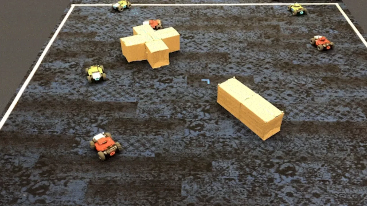 Tiny robots team up like humans with 84% mission success, learn to ambush, encircle