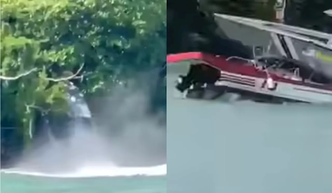 [Watch] TLDM Boat Rams Tourist Vessel In Langkawi Demo Gone Wrong