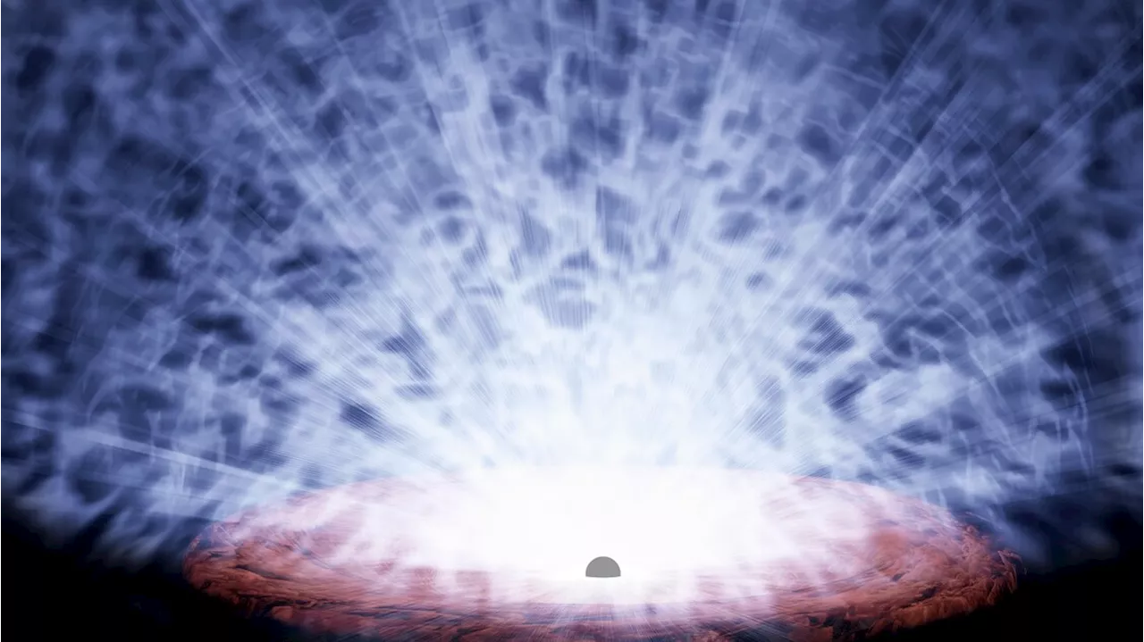 Vista una violenta tempesta cosmica prodotta da un buco nero