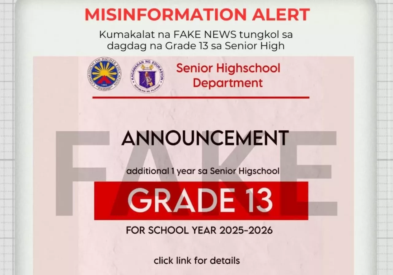 No Grade 13 in 2025: DepEd warns public vs viral misinformation