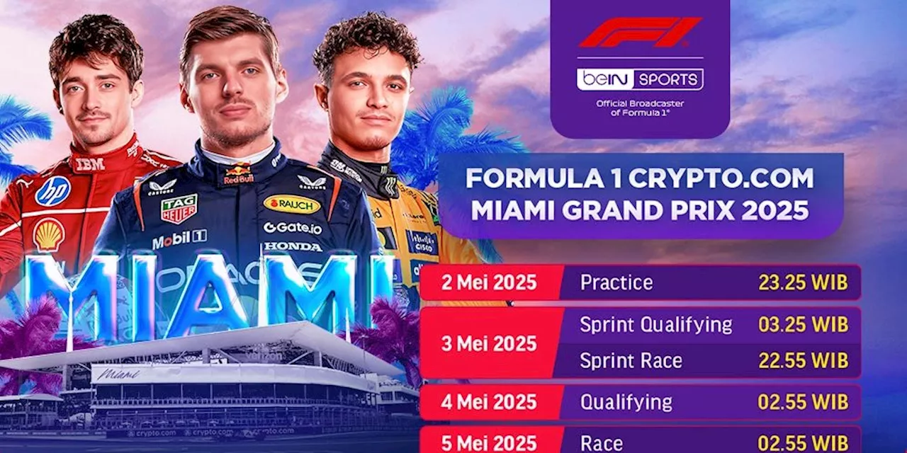 Jadwal Lengkap dan Link Nonton F1 Miami GP 2025 di Vidio