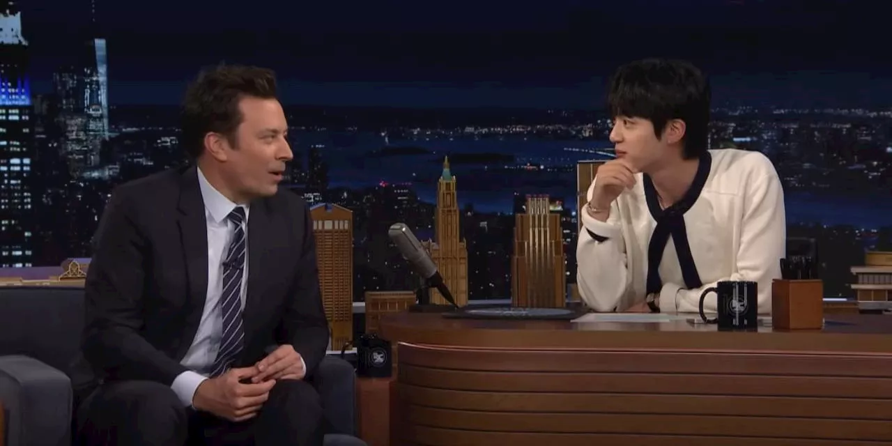 Jin of BTS takes over Jimmy Fallon’s desk on ‘The Tonight Show’