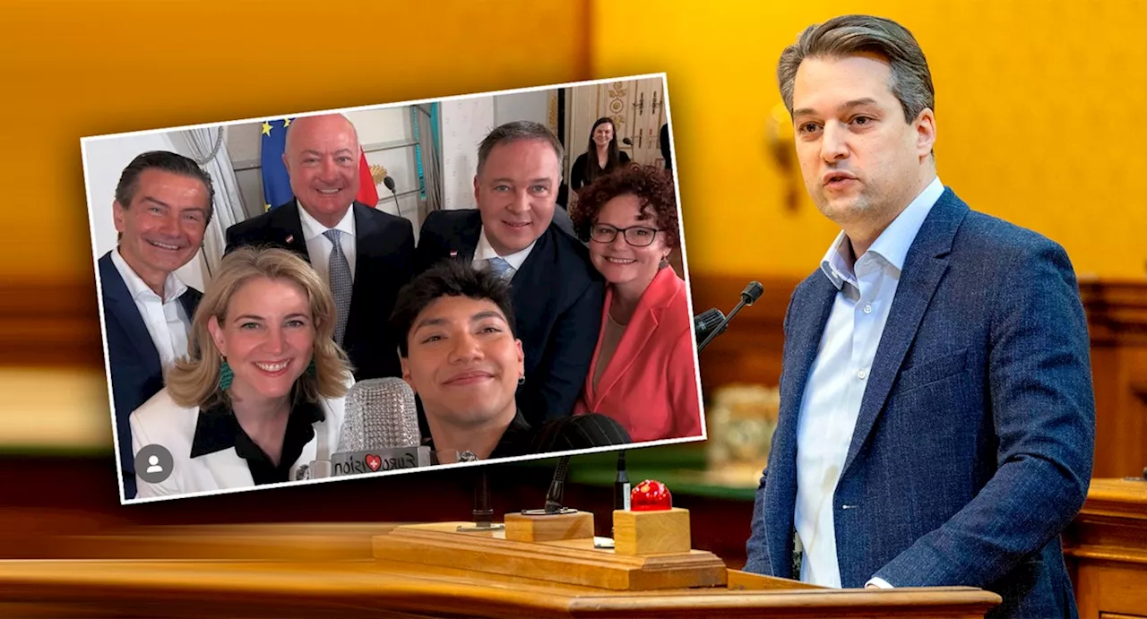 Er zeigt Foto mit Regierung - 'Antisemit' – FPÖ-Nepp attackiert ESC-Sieger JJ
