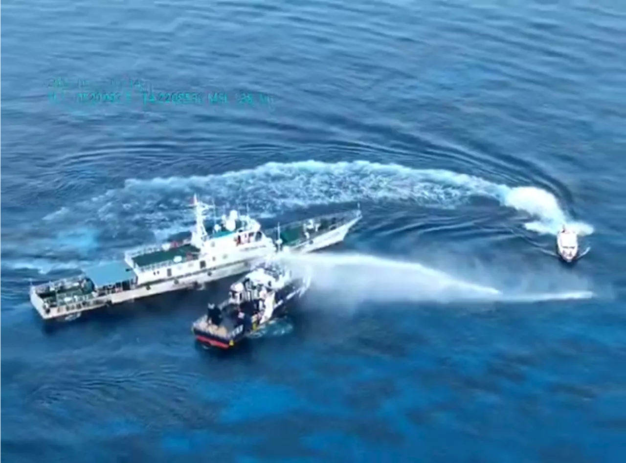 China Coast Guard fires water cannon at PH gov’t vessel