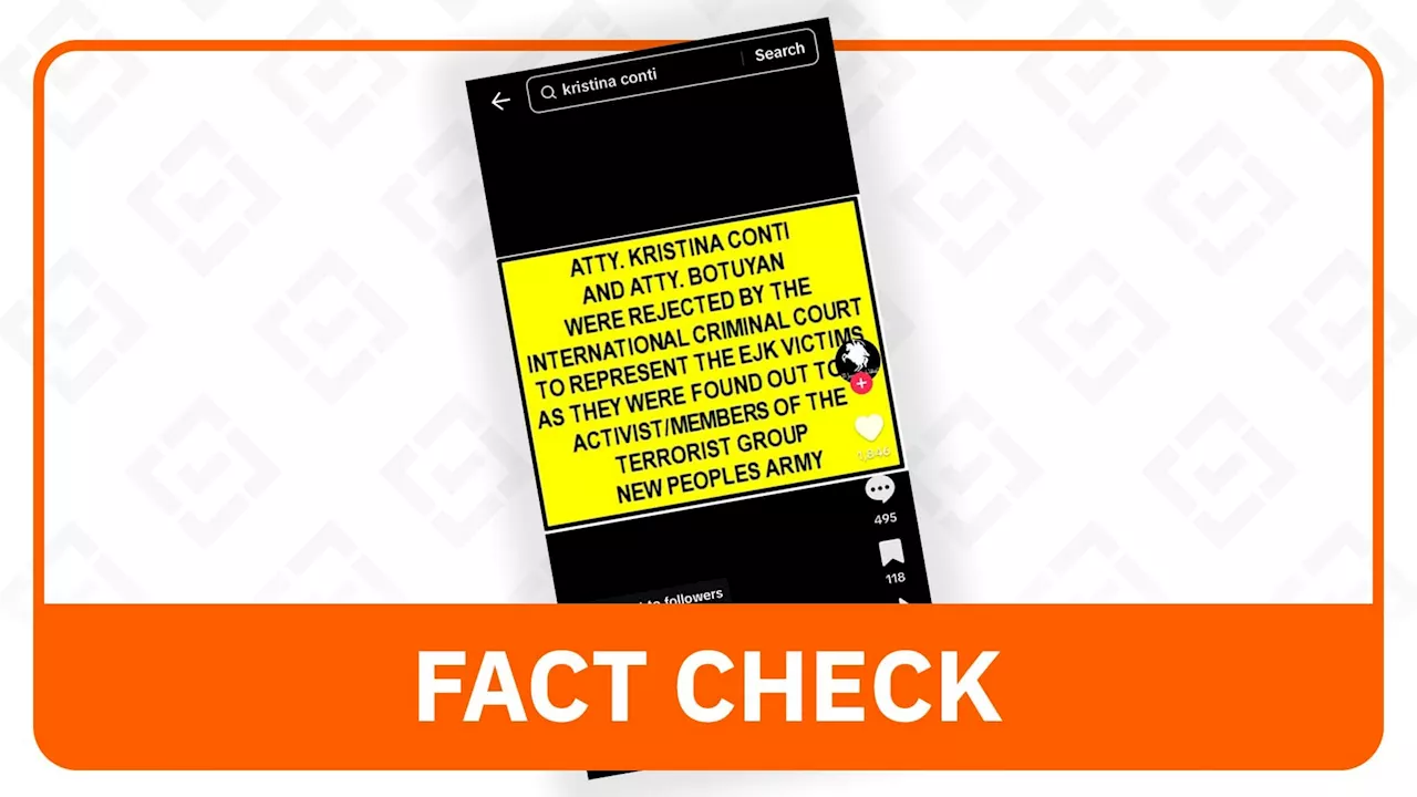 FACT CHECK: ICC has not yet appointed legal representatives for drug war victims