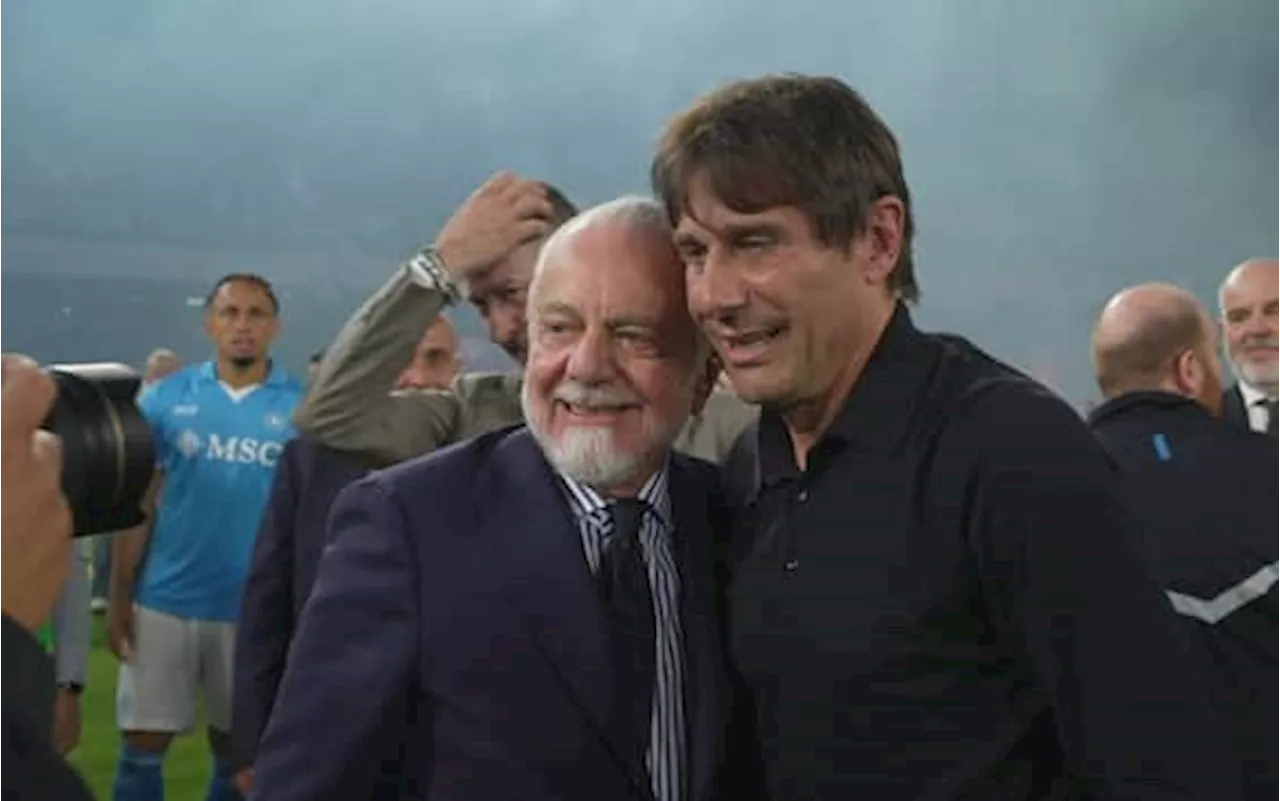 De Laurentiis su Conte: 'Resta a Napoli? Mai dire mai ma gli allenatori non si obbligano'