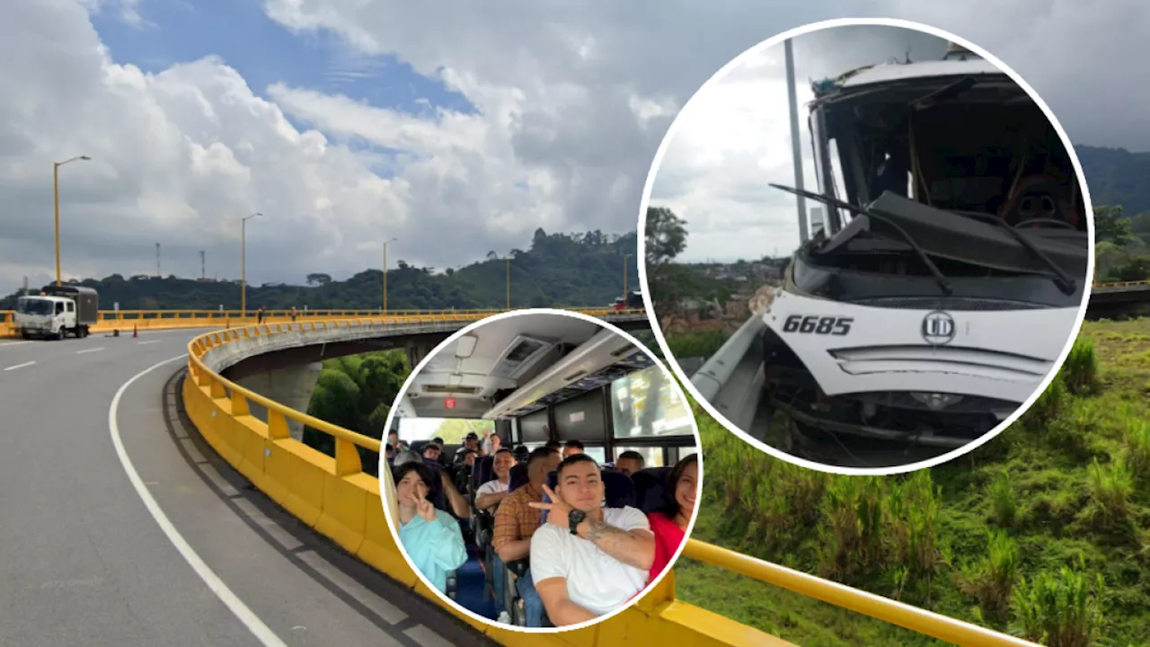 La premonitoria pregunta que hizo estudiante fallecido en accidente de bus en Calarcá antes del choque con puente
