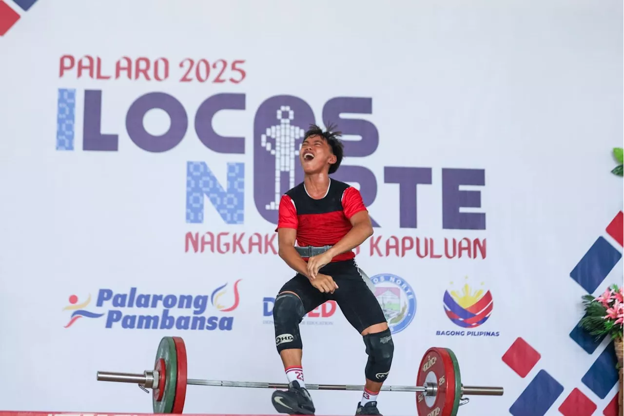 Matthew Diaz, Hidilyn's nephew, wins gold as weightlifting demo event kicks off in Palarong Pambansa