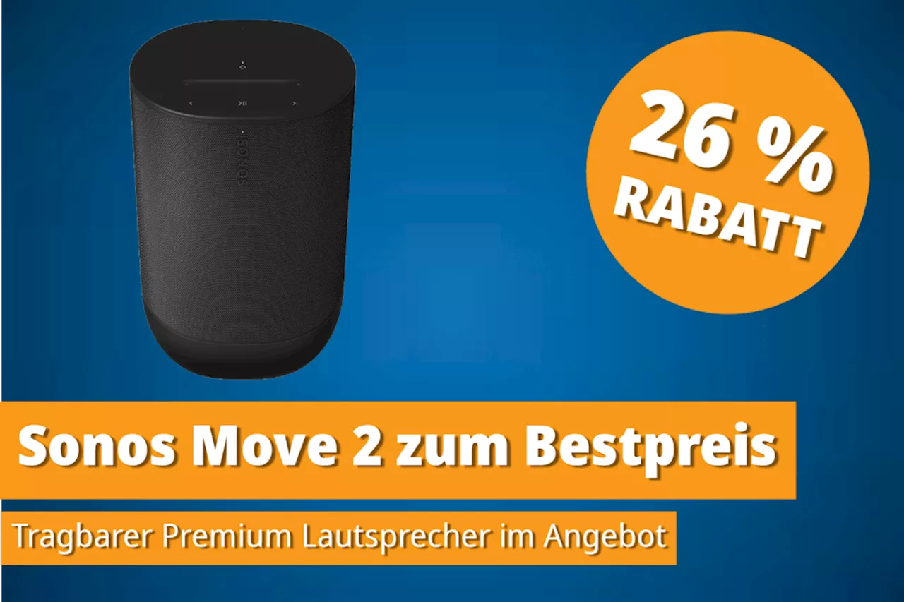 Sonos Move 2: Leistungsstarker tragbarer Lautsprecher jetzt deutlich reduziert