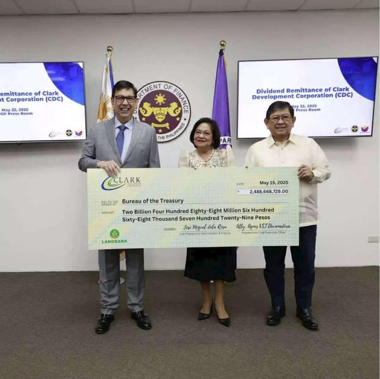 CDC remits P2.488B in dividends, posts P5.5B total under Marcos admin