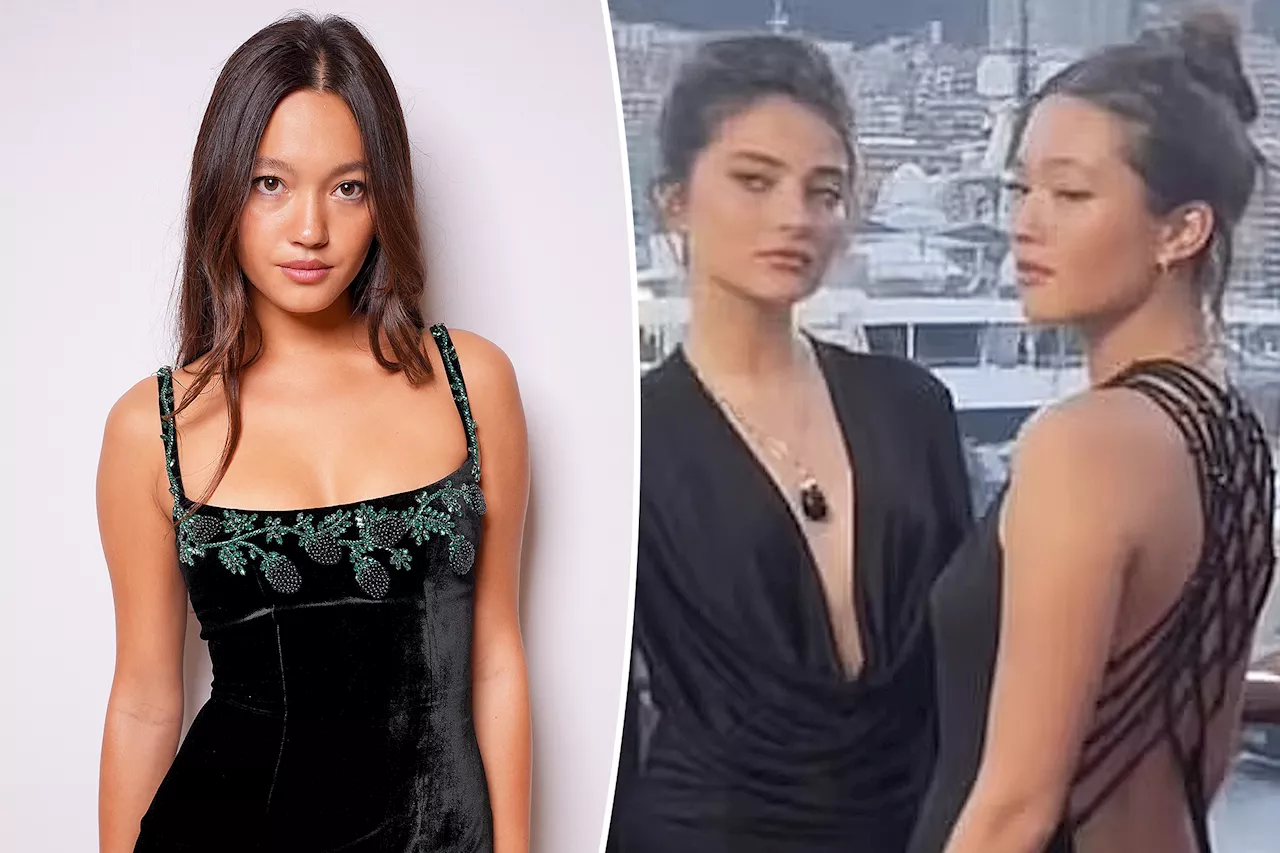 Supermodel Lily Chee, 21, under fire for low-cut dress at Monaco Grand Prix