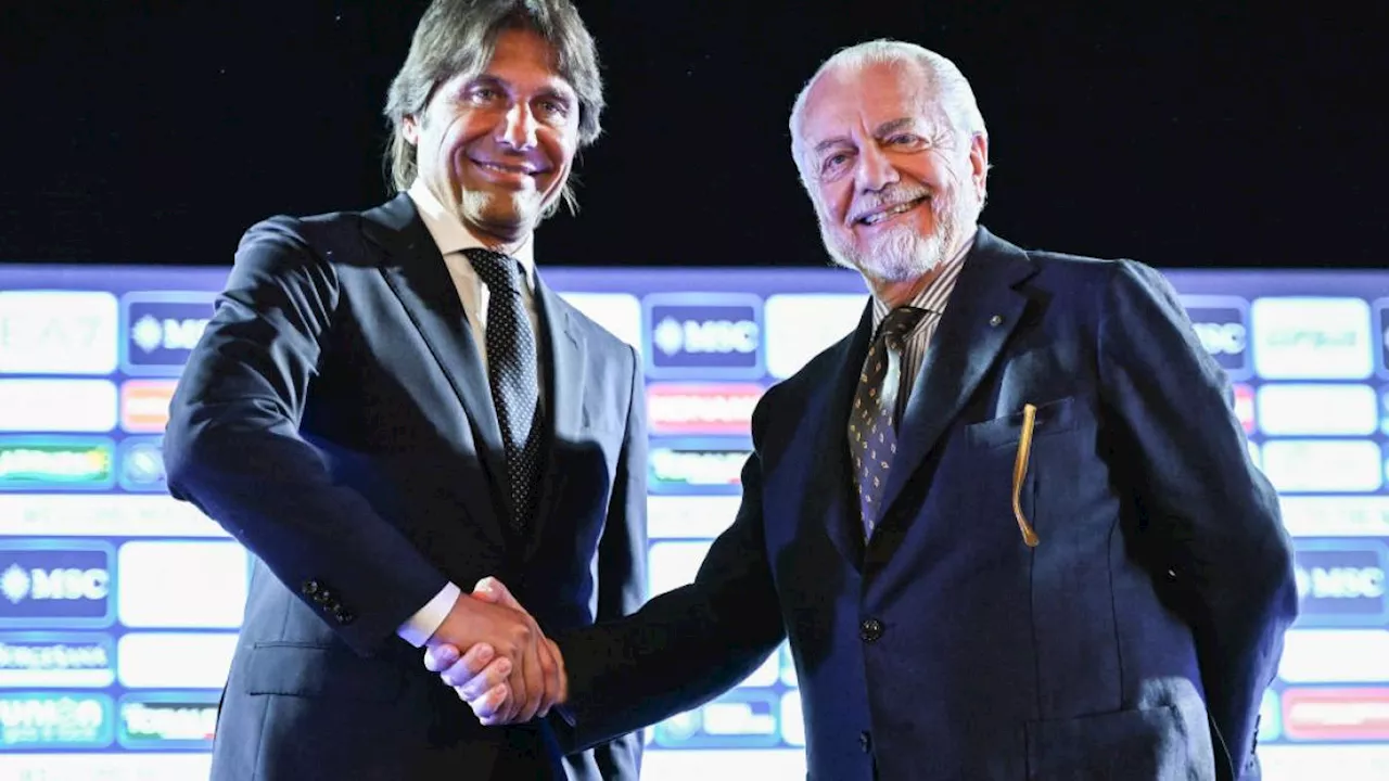 Conte: 'C'è visione comune, resto per vincere ancora'. De Laurentiis: 'Lo asseconderò in tutto'