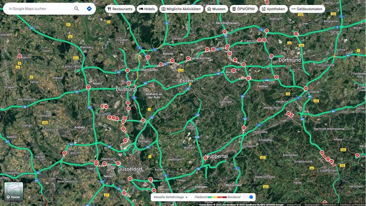 Google Maps zeigt falsche Autobahnsperrungen an
