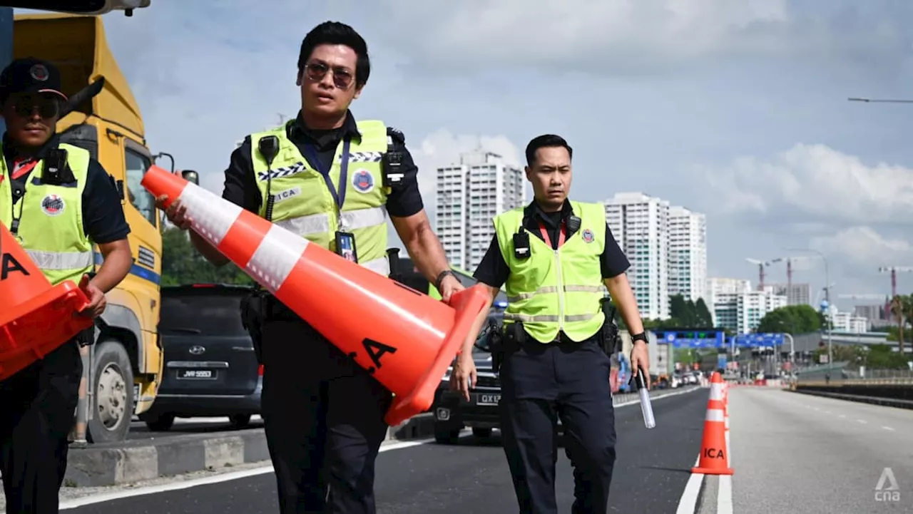 ICA adds traffic cones to increase lane visibility after Woodlands Checkpoint accident