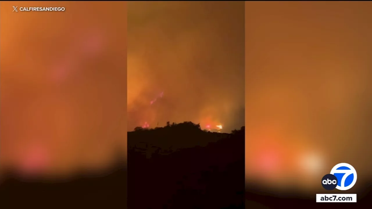 Evacuation warnings extend to Riverside County as vegetation fire spreads to 200 acres
