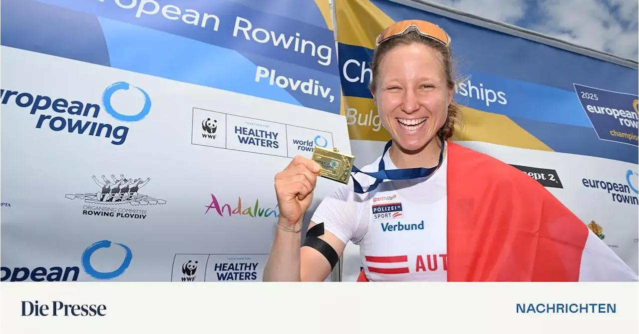 Lara Tiefenthaler rudert im LG-Einer zu EM-Gold