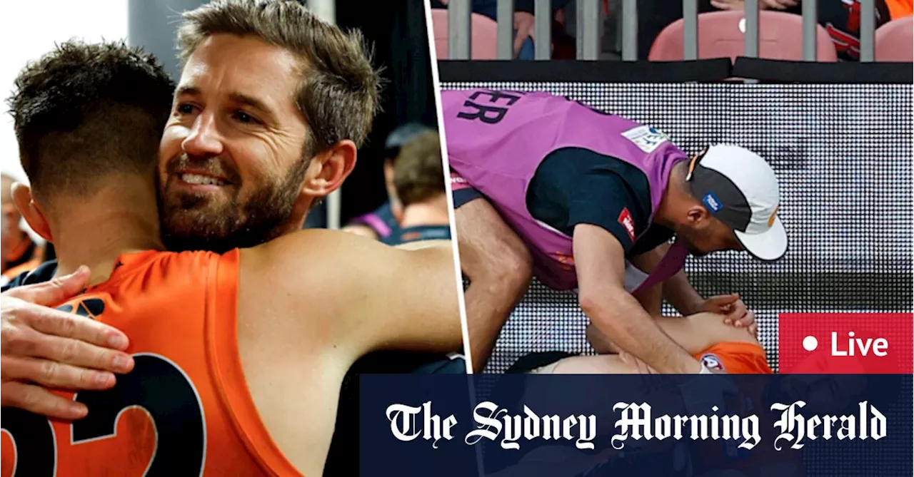 AFL LIVE: Crows nudge ahead of Swans; How beloved veteran inspired Giants’ comeback win