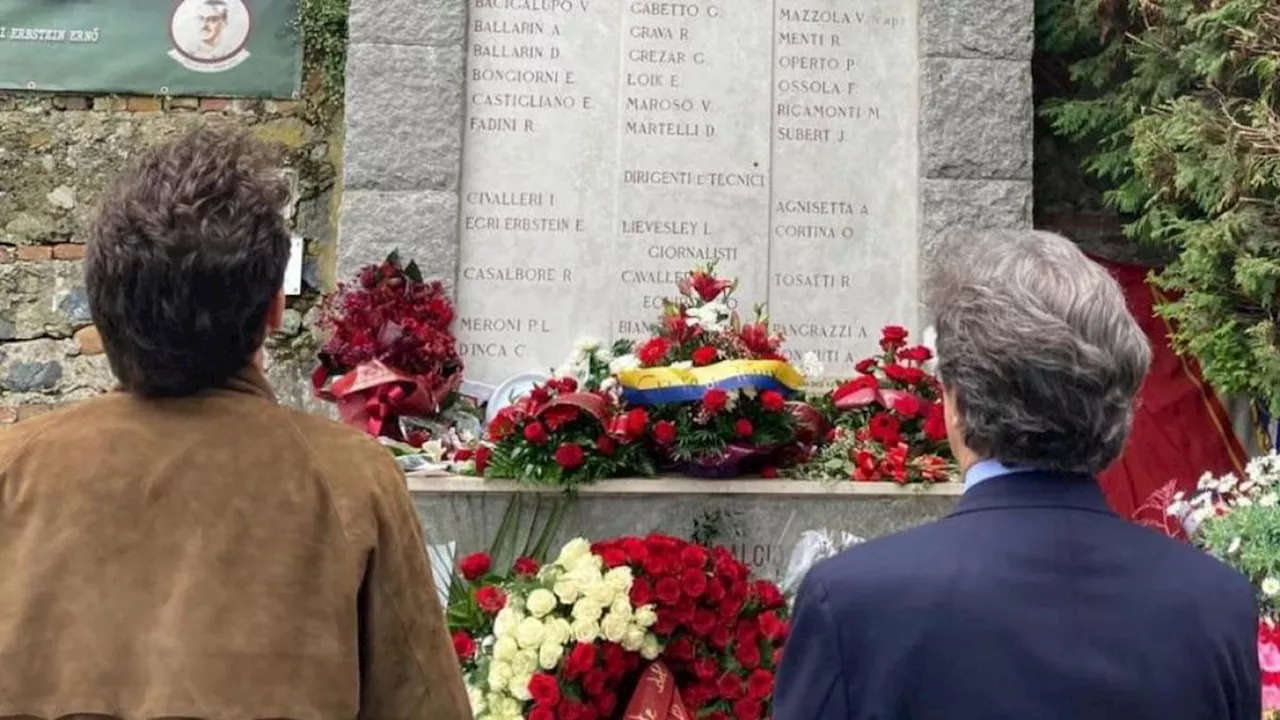 Il Grande Torino vive ancora a Superga: l'omaggio di tutta la città