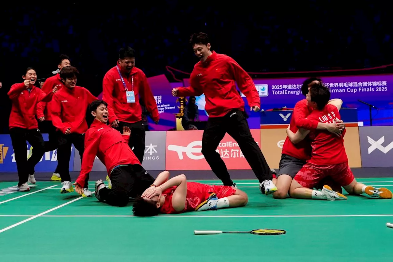 Hosts China down South Korea to clinch record-extending 14th Sudirman Cup title