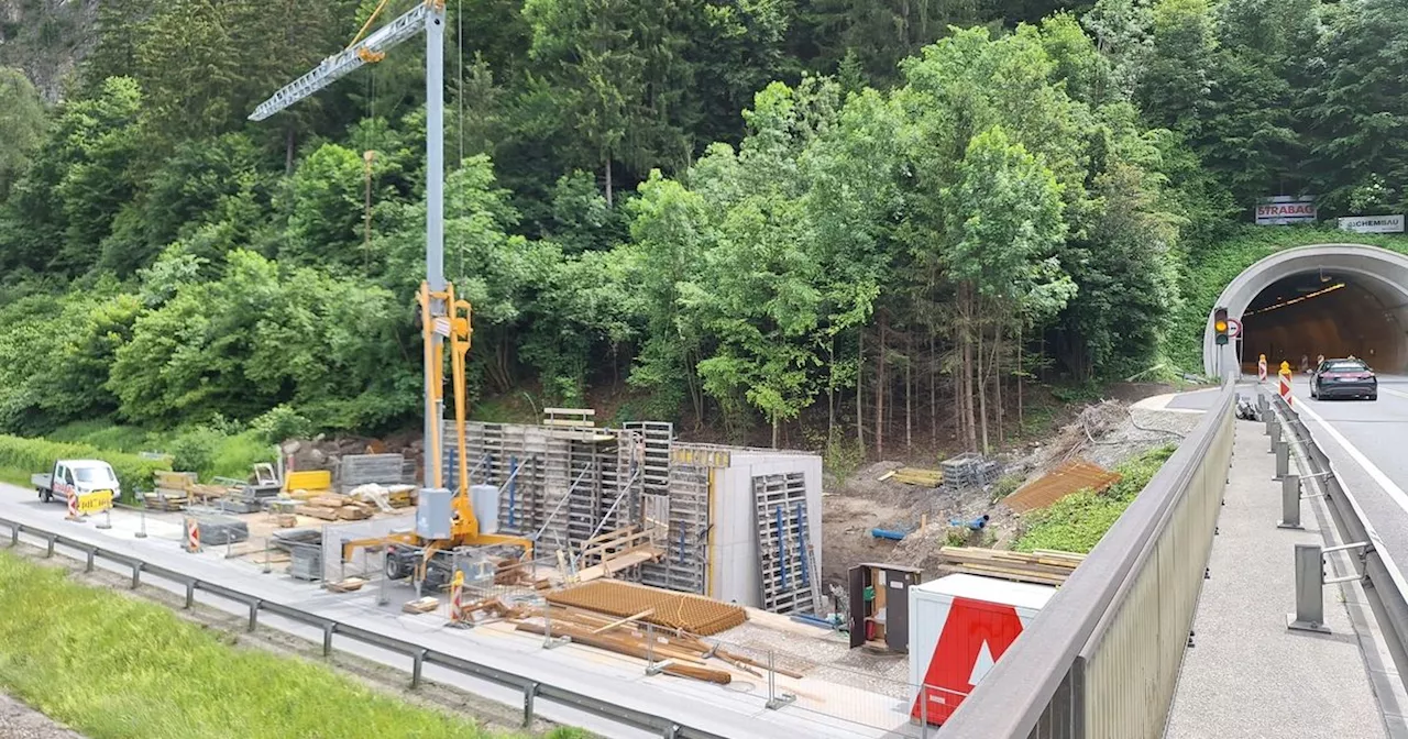 Sanierung läuft: Brettfalltunnel ab Montag nur noch in eine Richtung befahrbar