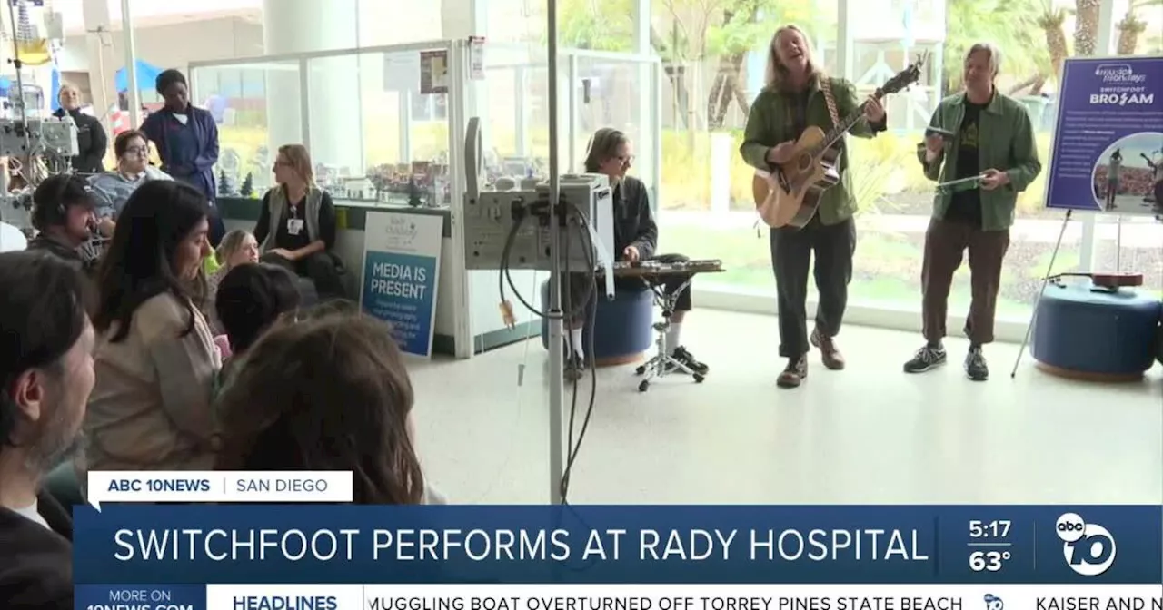 Grammy-nominated band Switchfoot brings music therapy to Rady Children's Hospital