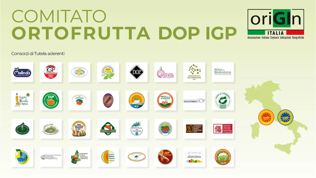 Nasce Comitato ortofrutta Dop Igp,32 consorzi per fare strategia
