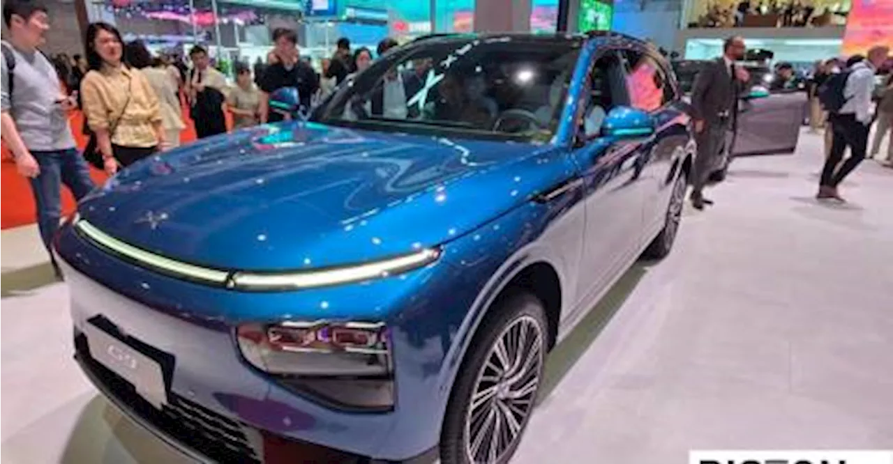 Xpeng G9 2025 edition displayed at Auto Shanghai 2025