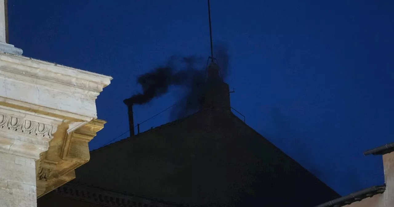 Black smoke confirms no pope elected in first conclave voting round