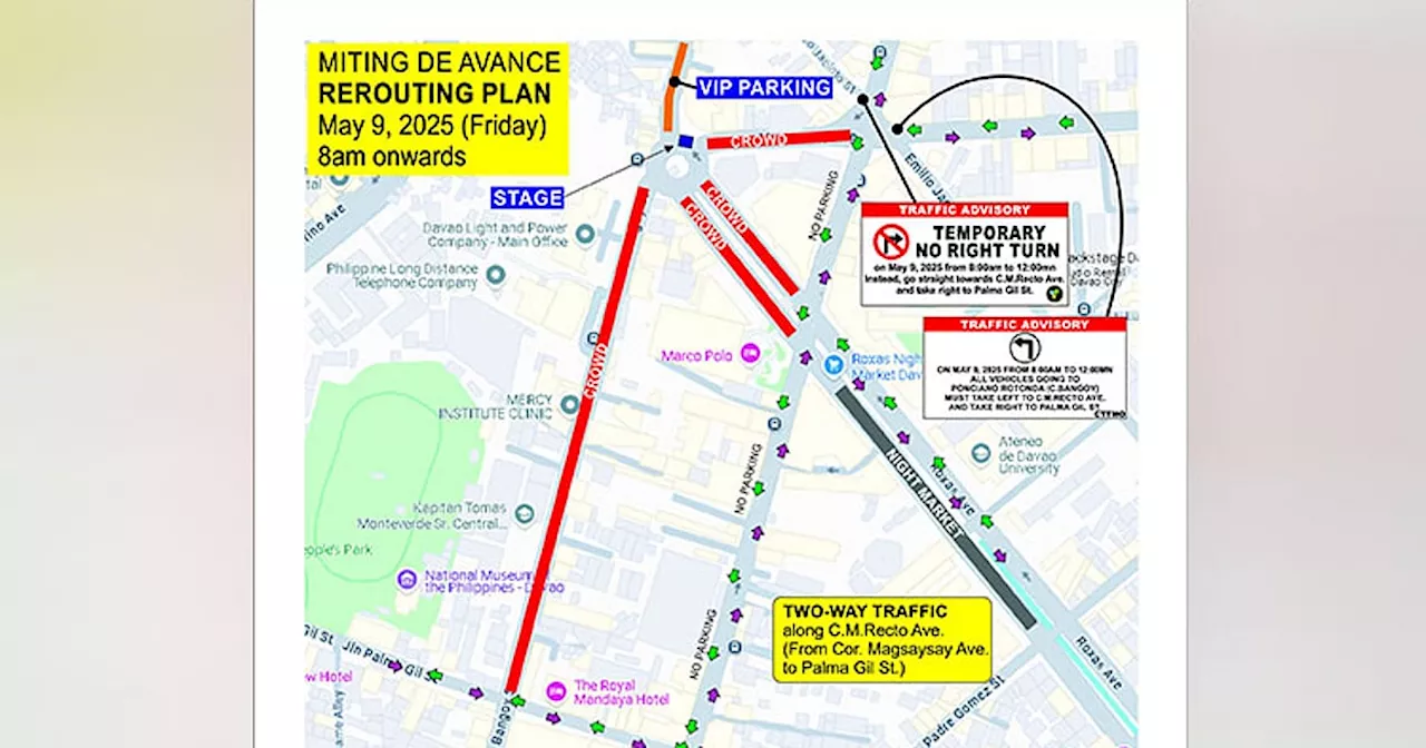 Kadalanan isira alang sa miting de avance, Mayo 9