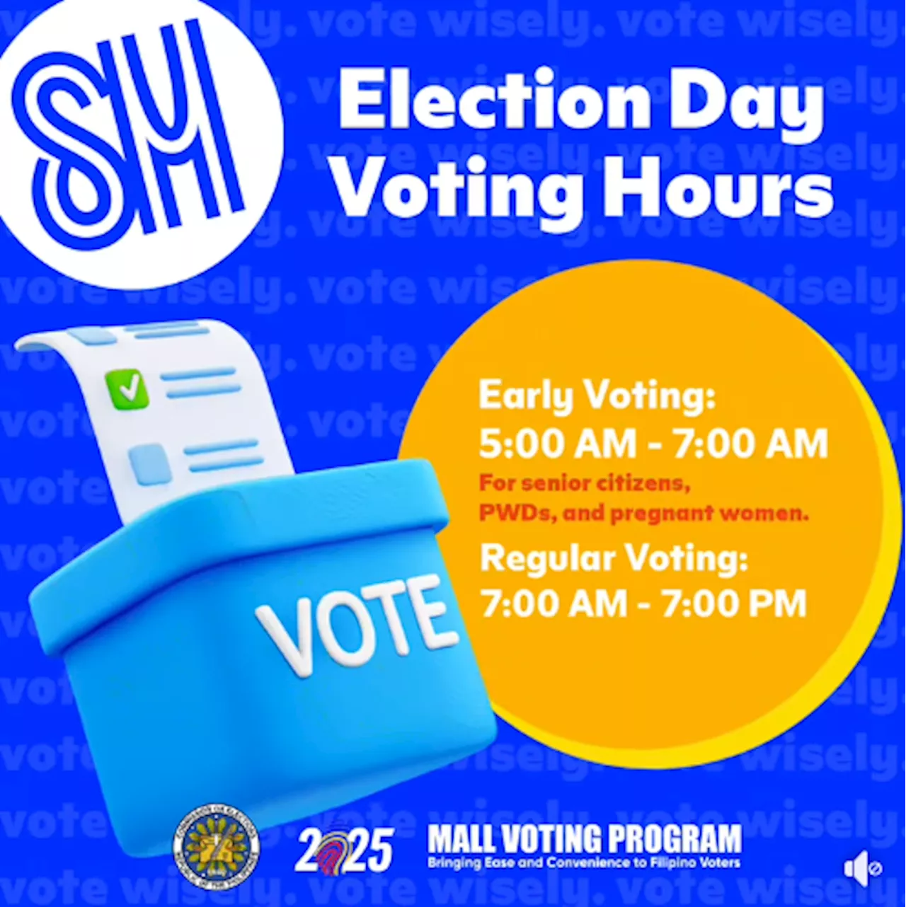 20 select SM branches to host Comelec mall voting on May 12