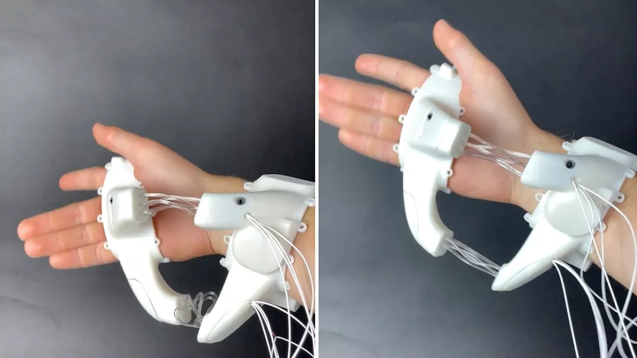 Wearables with tunable stiffness mimic touch, adapt motion, and remember shape