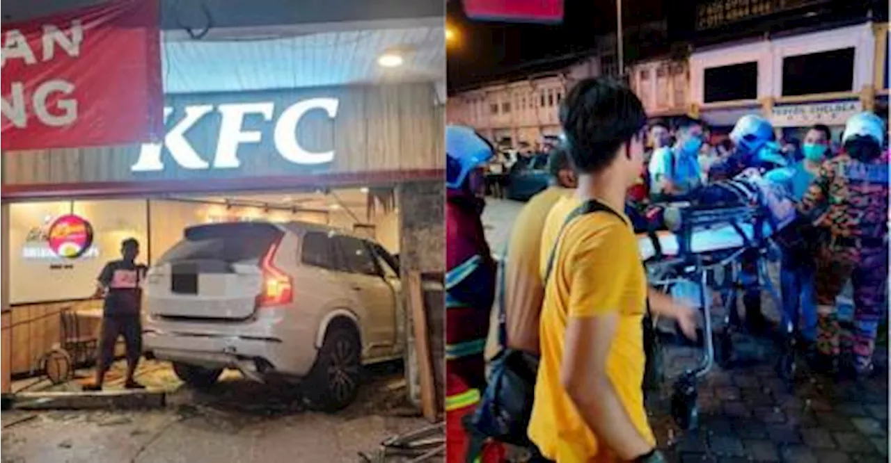 Elderly woman hurt as MPV crashes into Sitiawan eatery