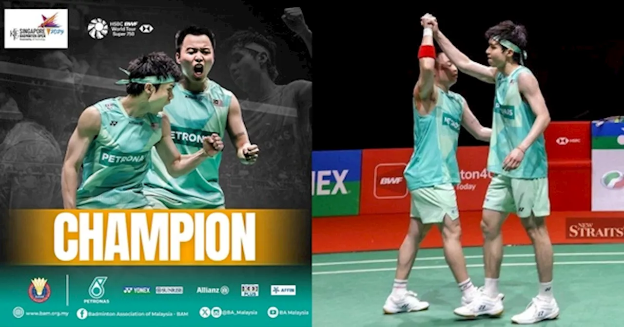 Aaron-Wooi Yik Rangkul Gelaran Juara Beregu Lelaki Badminton Terbuka Singapura 2025