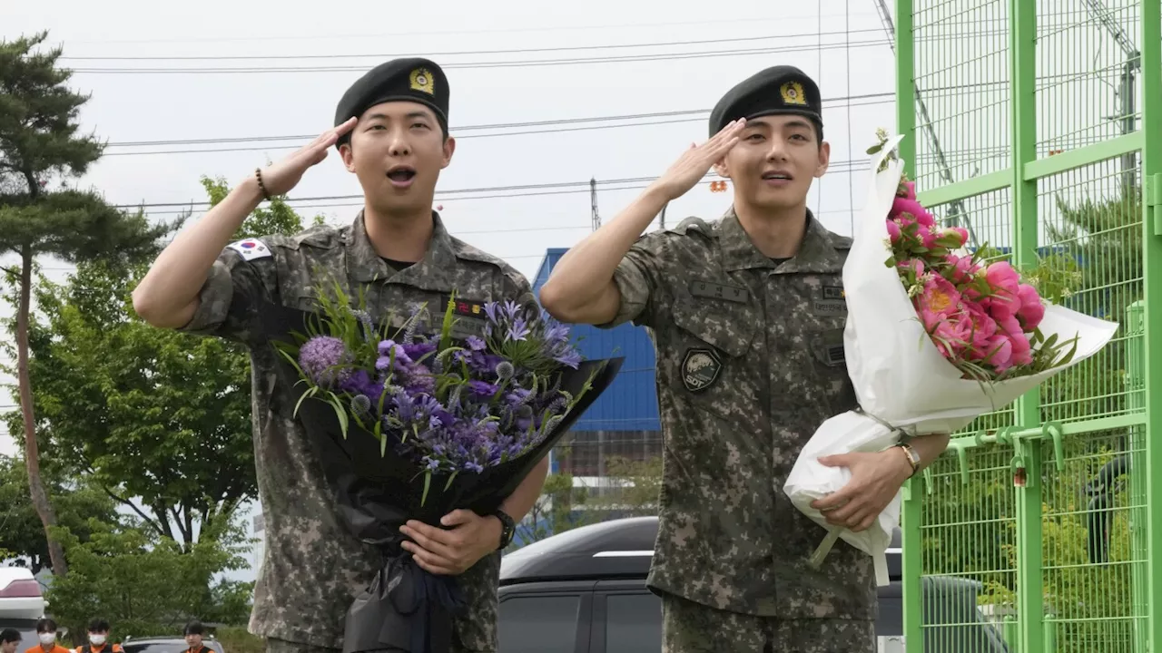 RM and V of BTS are discharged from South Korean military