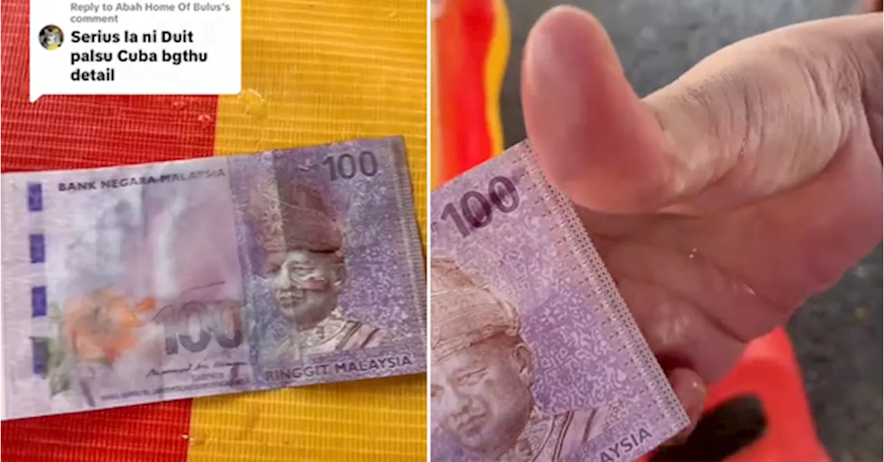 Goreng Pisang Seller Allegedly Scammed With Fake RM100 Note That Bled Purple In Water
