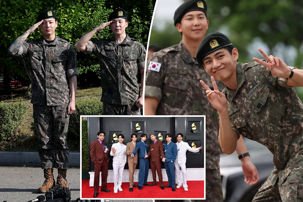 K-pop stars Jimin and Jung Kook of BTS discharged from military service as band’s reunion nears