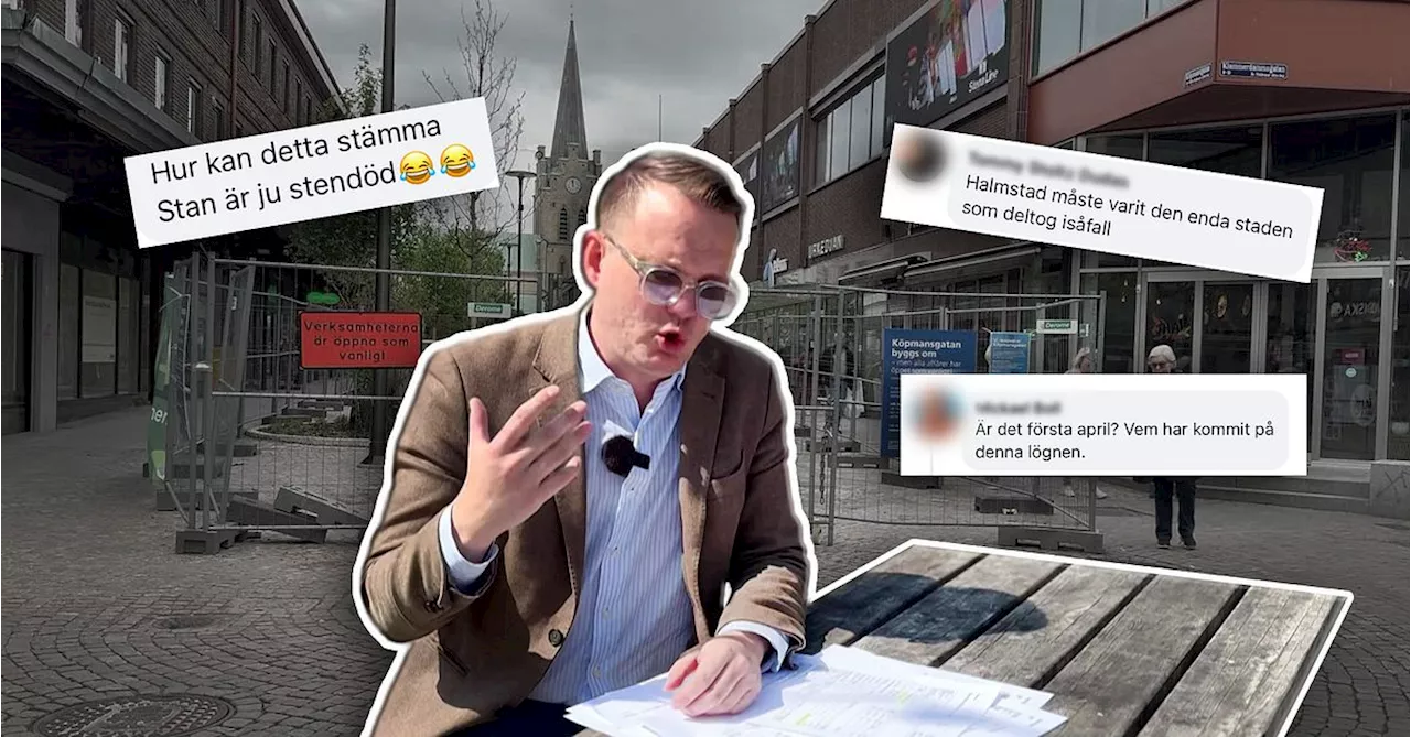 Halmstad vann ”Årets stadskärna” – fanns bara tre tävlande