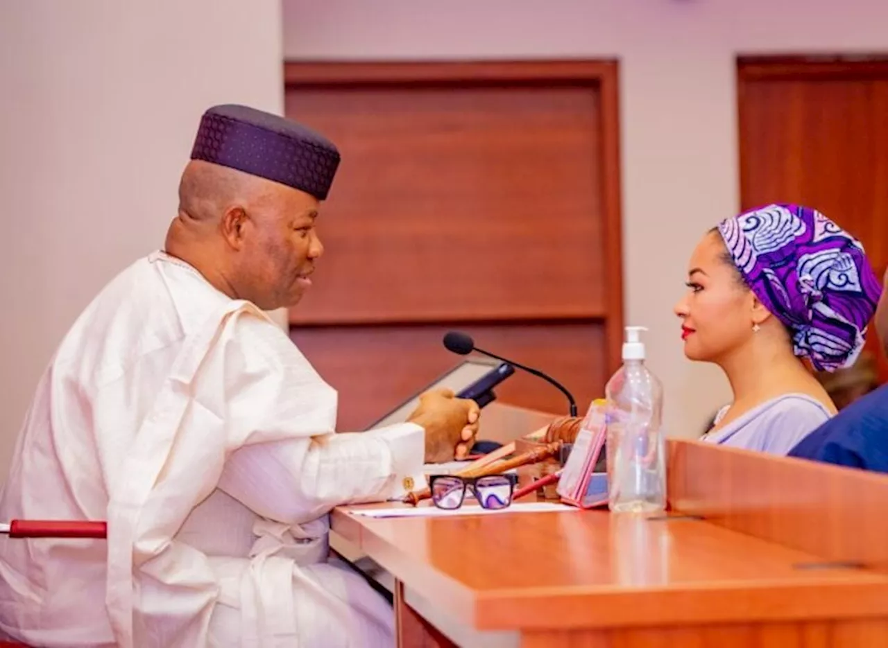A'court fines Akpabio N100k for withdrawing motions against Natasha Akpoti's suit