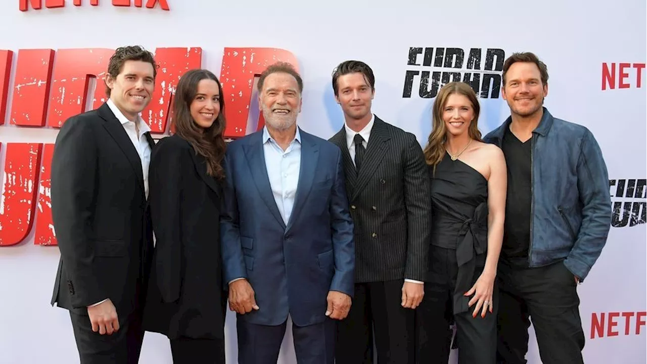Arnold Schwarzenegger is all smiles on red carpet with 5 kids and Chris Pratt