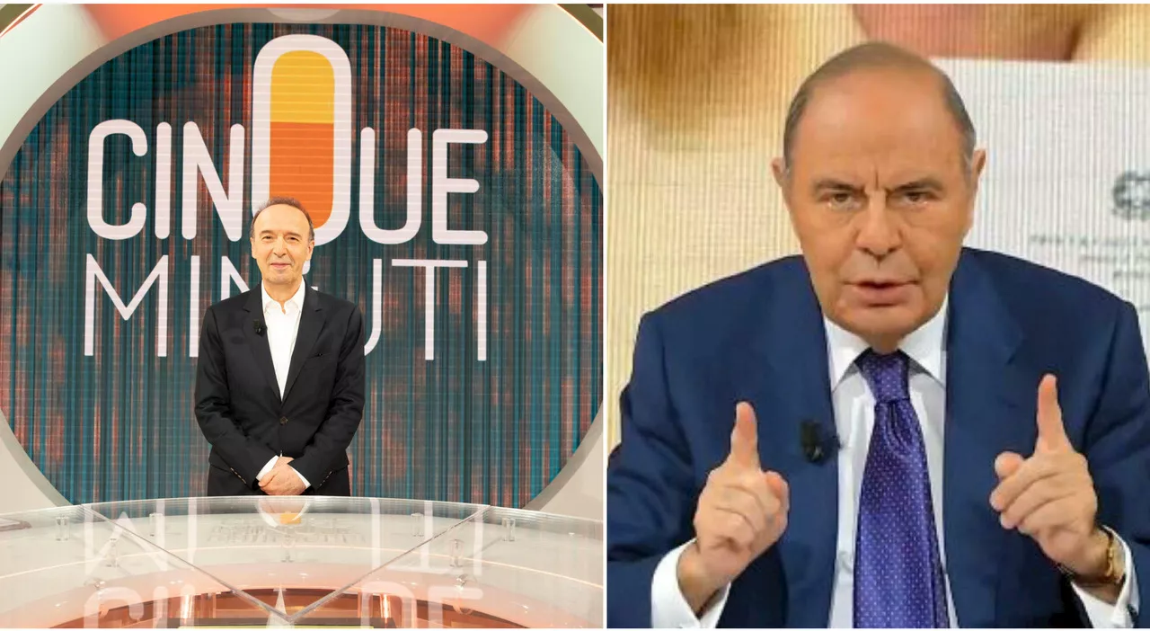 Roberto Benigni e la battuta a Bruno Vespa a Cinque minuti: «Voglio firmare sul suo tavolo di ciliegio come Be