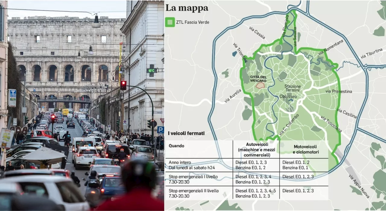 Roma Ztl fascia verde, il Comune: «Deroga per i diesel Euro5». Lo stop è previsto a novembre
