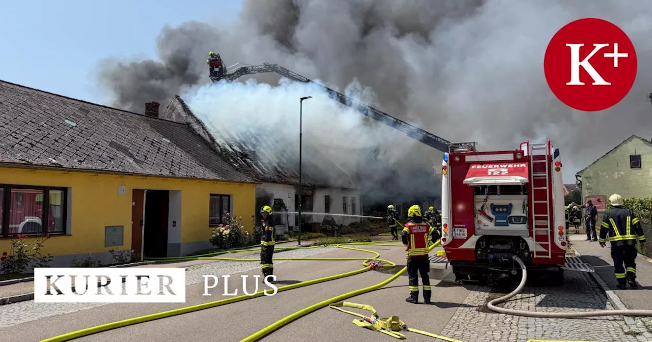 Großbrand in Pernersdorf: Niemand verletzt, Wasser wurde zu wenig