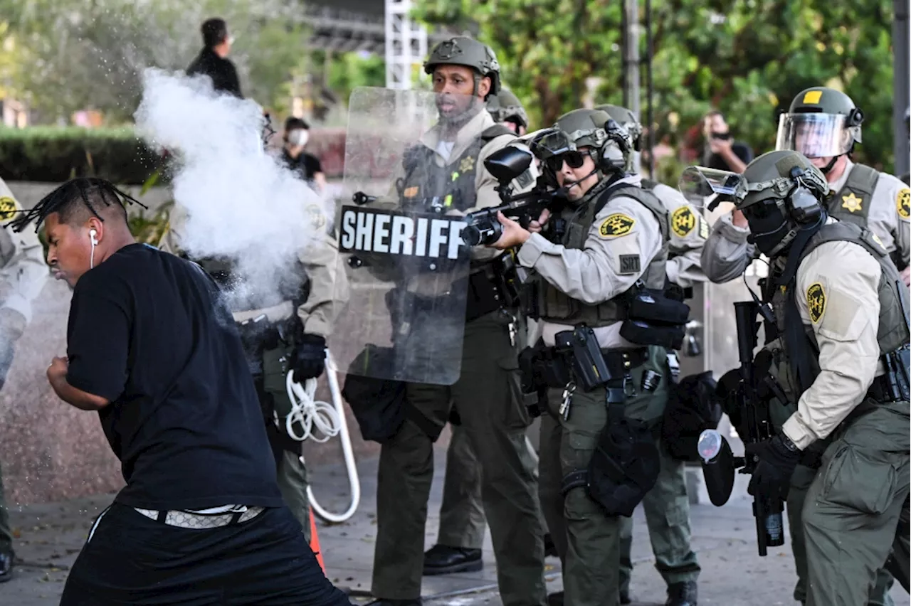 ‘Our city is not on fire’: LA residents push back against Trump’s rhetoric on protests amid military deployment