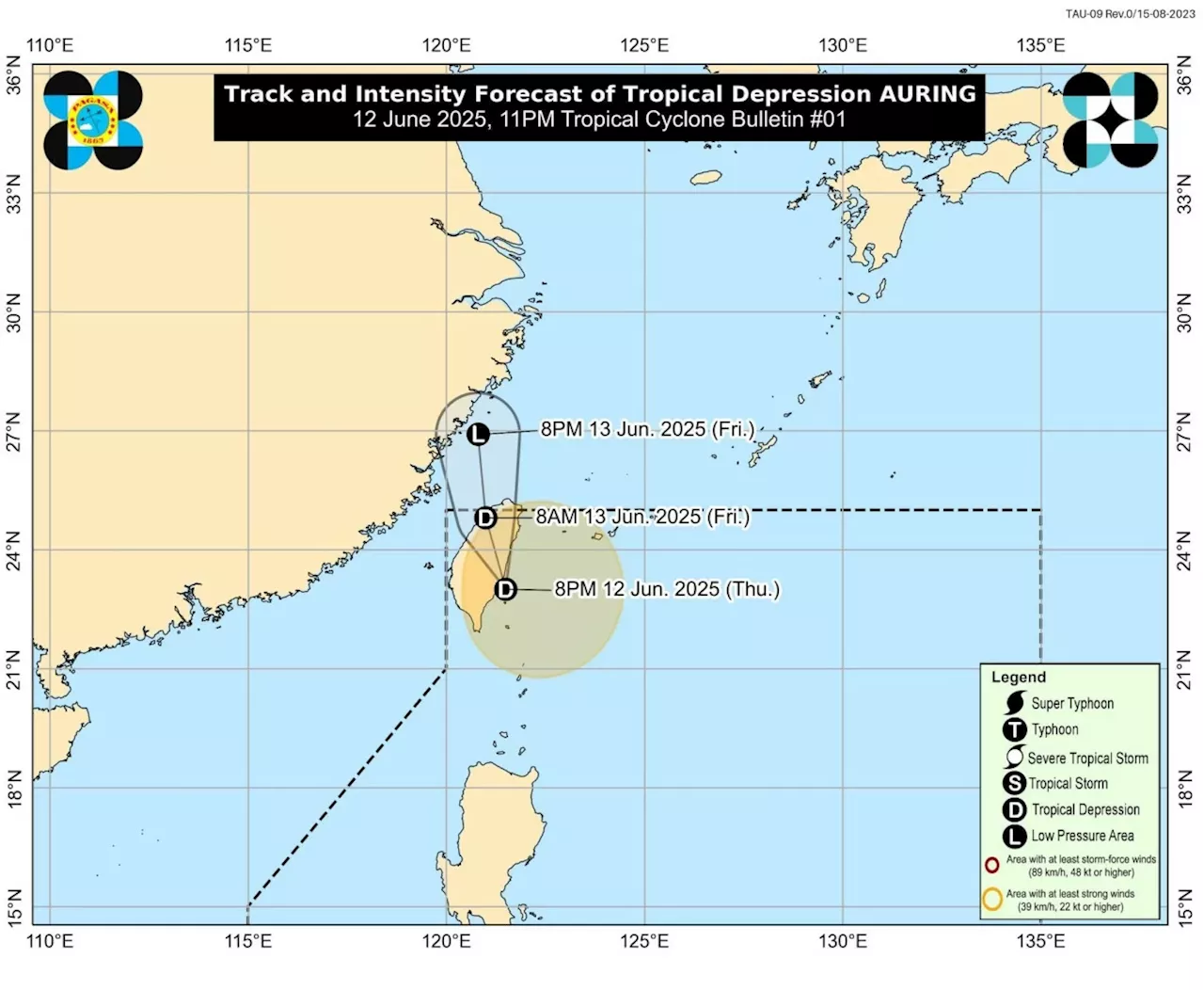 LPA develops into tropical depression ‘Auring’