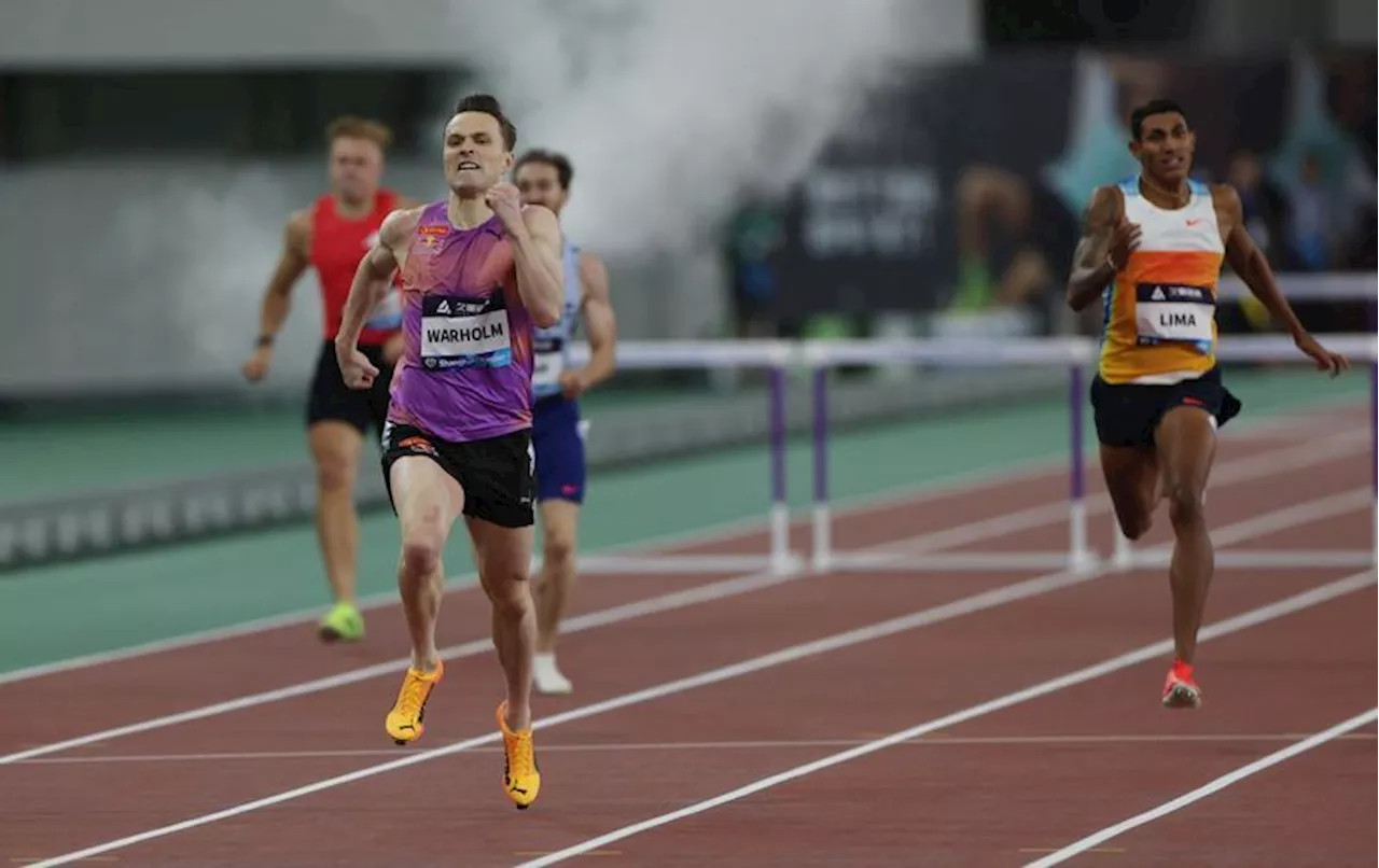 Athletics-Norway's Warholm shatters own world best time in 300m hurdles