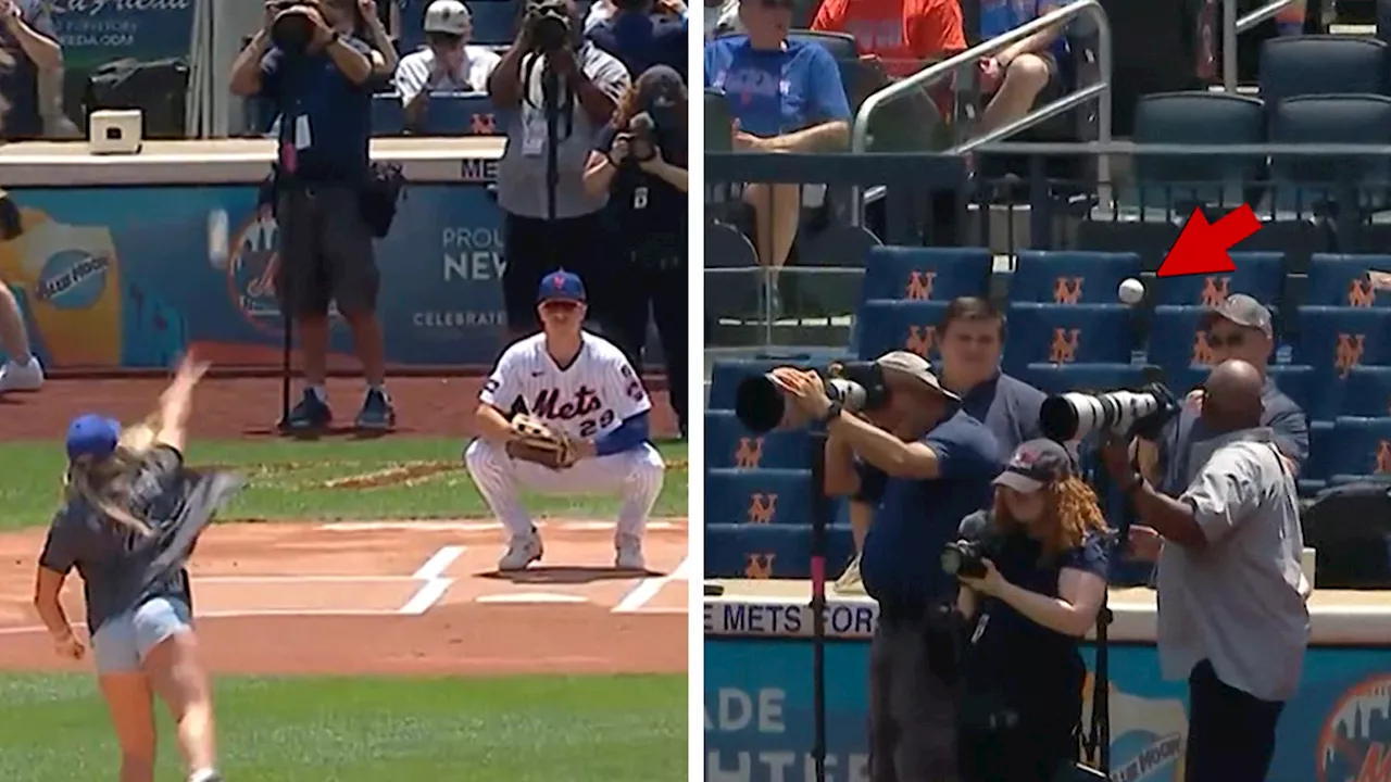 WWE Champion Tiffany Stratton Throws Wild First Pitch At New York Mets Game